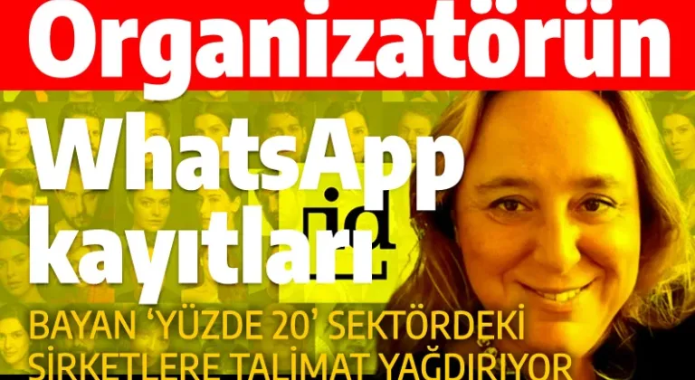 Bayan 'Yüzde 20'nin WhatsApp kayıtları: Ayşe Barım dizi-film sektörünü böyle örgütlediBayan 'Yüzde 20'nin WhatsApp kayıtları: Ayşe Barım dizi-film sektörünü böyle örgütledi